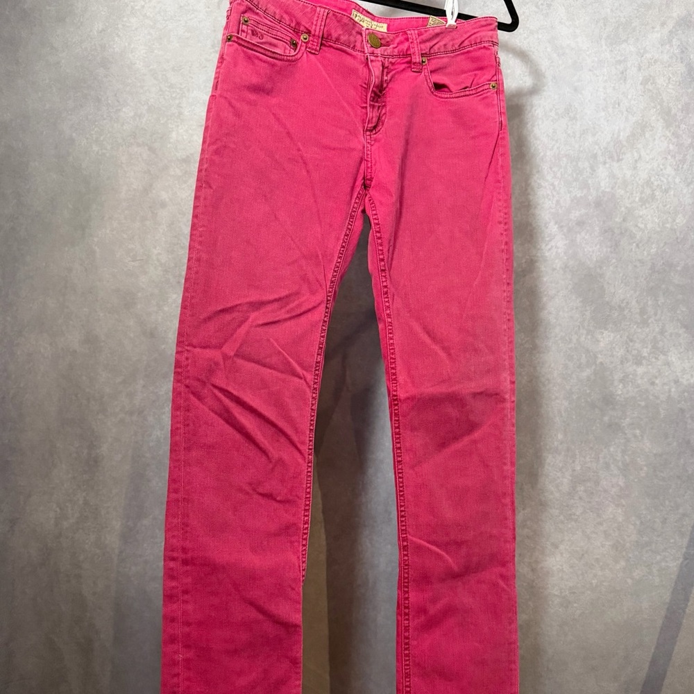 Marc by Marc Jacobs Women's Bright Pink Straight-Leg Jeans